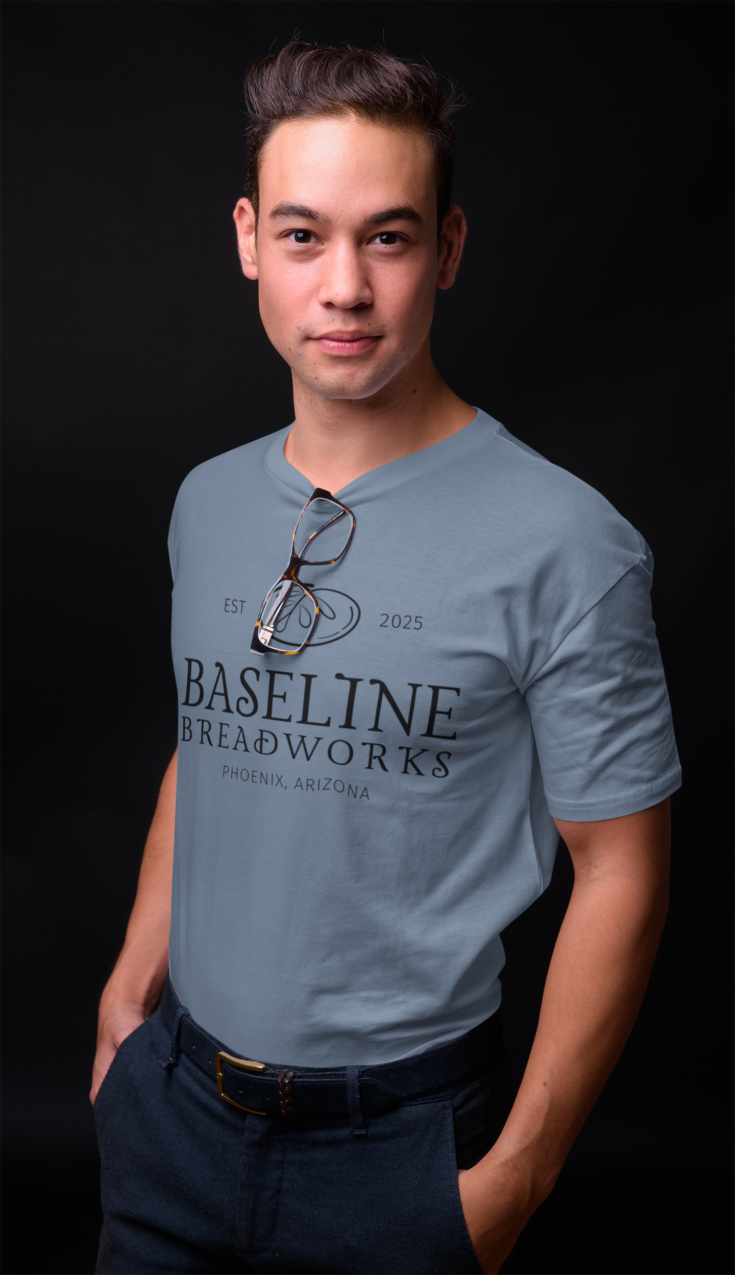 Black Logo Short-Sleeve Unisex T-Shirt